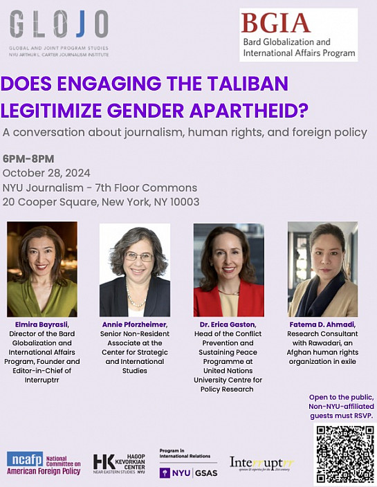 Does Engaging the Taliban Legitimize Gender Apartheid?